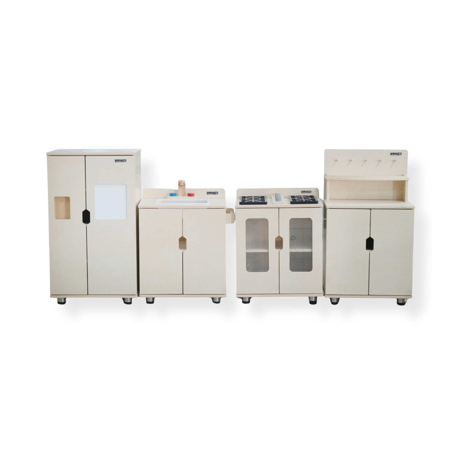 Play Kitchen Set (cupboard, sink, stove and refrigerator)
